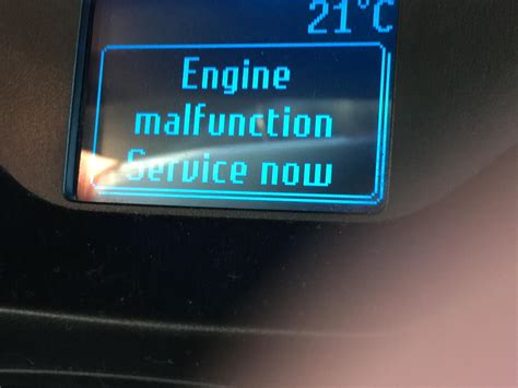 I am randomly getting Engine malfunction, service now. . Engine malfunction service now